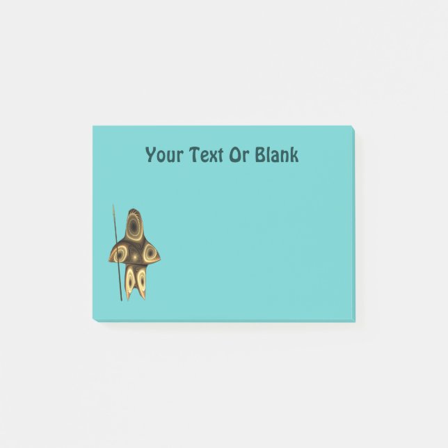 Fractal Inuit Hunter Post-it Block (Framsida)