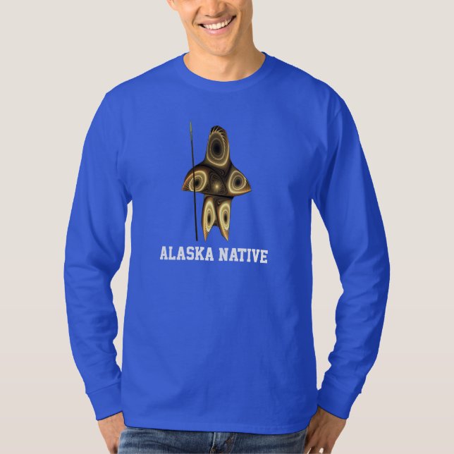 Fractal Inuit Hunter T Shirt (Framsida)