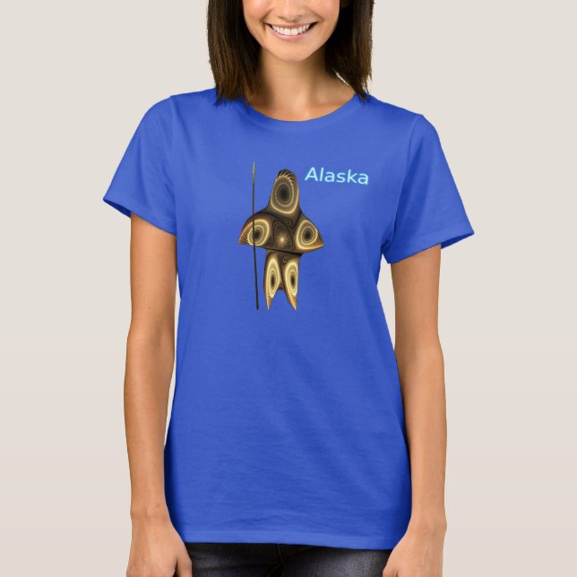 Fractal Inuit Hunter Tee Shirt (Framsida)