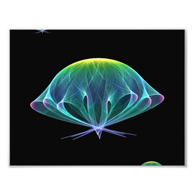 Fractal Jellyfish Fototryck (Framsidan)