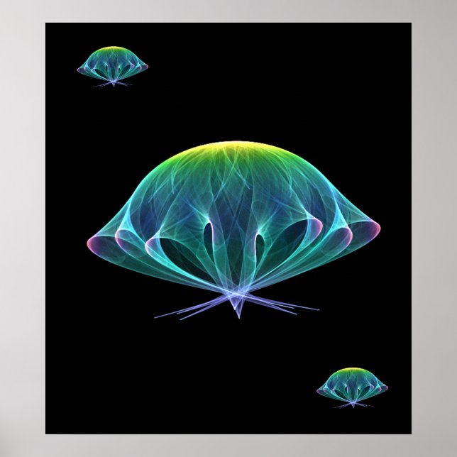 Fractal Jellyfish Poster (Framsidan)