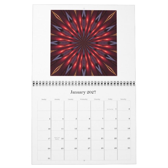 Fractal & kalender för Digital konst 2011 (Jan 2027)