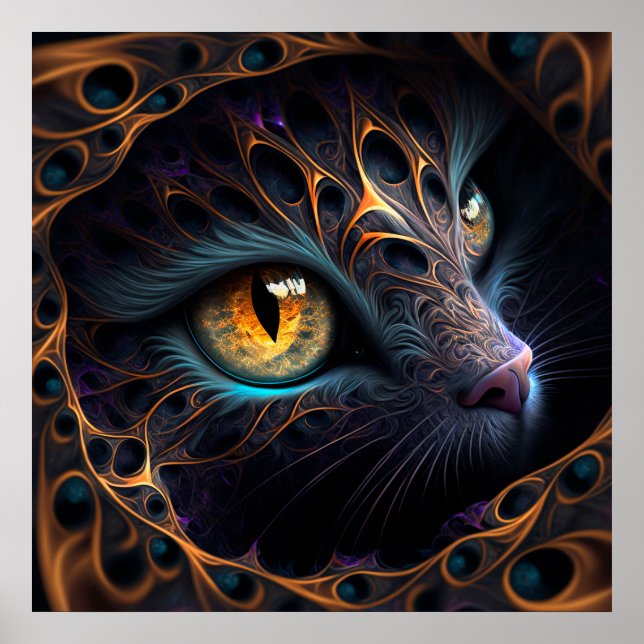 Fractal katt poster (Framsidan)