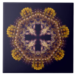 Fractal kor mandala kakelplatta
