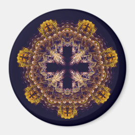 Fractal kor mandala magnet