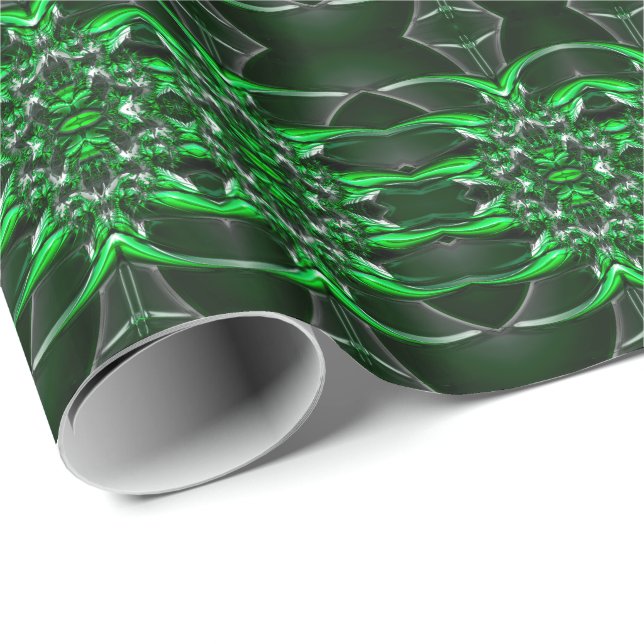 Fractal kromatisk 3-figursättning Papper Presentpapper (Rullad Hörn)
