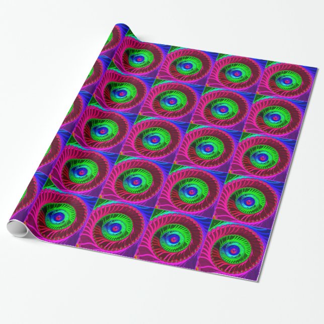 Fractal kromatisk 4 Svällning Papper Presentpapper (Utrullad)