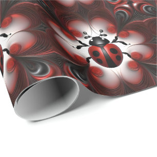 Fractal Ladybird Art Design. Presentpapper