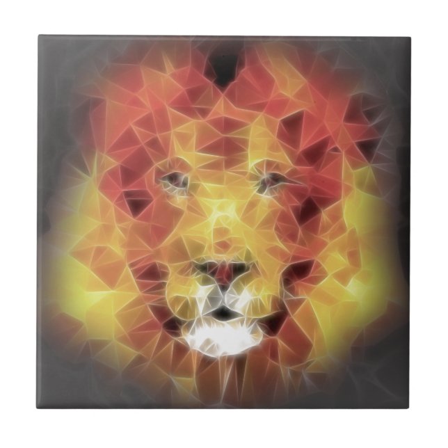 Fractal lejon kakelplatta (Framsidan)