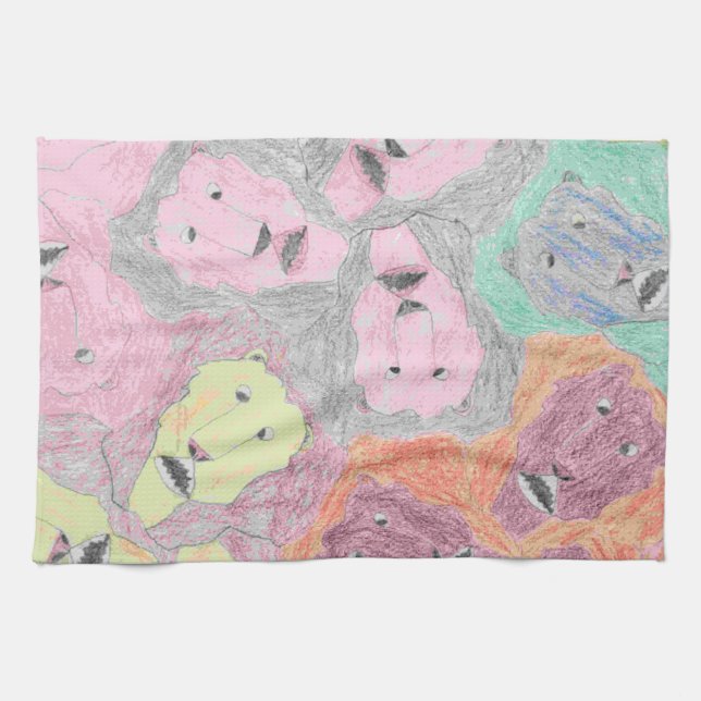 Fractal Lejon towel Kökshandduk (Horisontell)