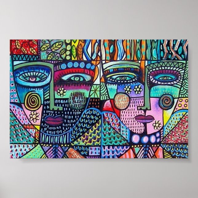 Fractal Livets träd Mexikanska par Poster (Framsidan)