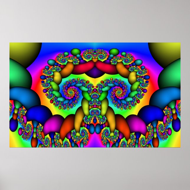 Fractal Livets träd Poster (Framsidan)