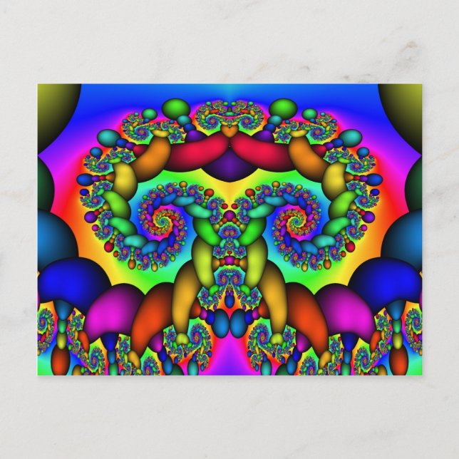 Fractal Livets träd Vykort (Framsida)