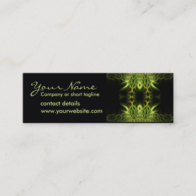 Fractal Lotus-profilkort Mini Visitkort (Framsida)