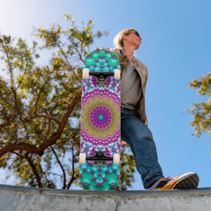 Fractal Mandala 3 Mini Skateboard Bräda 18,5 Cm