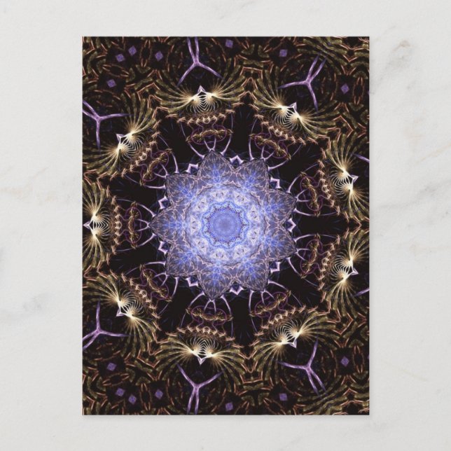 Fractal Mandala #65 Vykort (Framsida)