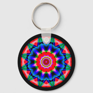 Fractal Mandala - Anpassad Nyckelring