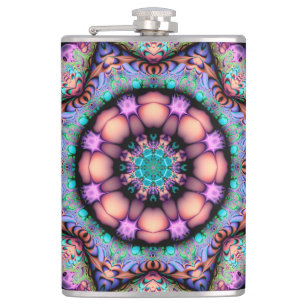 Fractal Mandala Blommigt Psychedelic Fickplunta