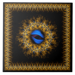 Fractal mandala kung öga kakelplatta