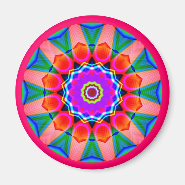 Fractal Mandala Magnet (Framsidan)