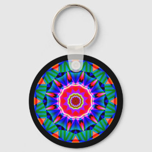 Fractal Mandala Nyckelring
