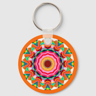 Fractal Mandala Nyckelring