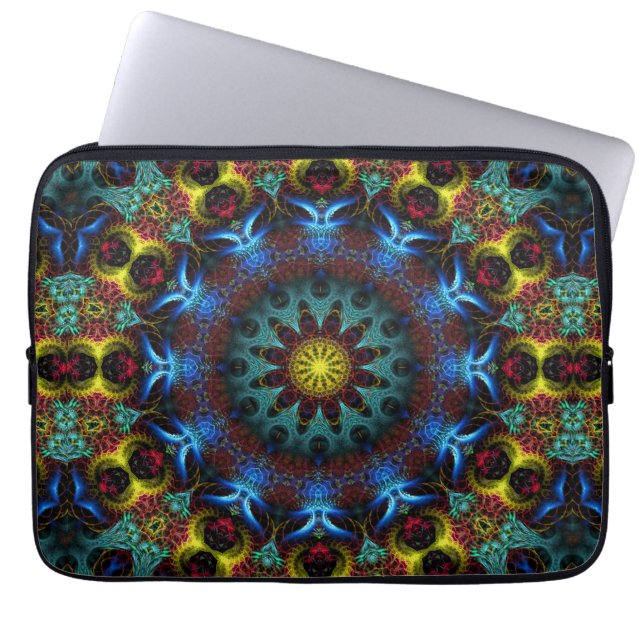 Fractal Mandala Snöre Art-anteckningsbok Laptop Sleeve (Framsidan)