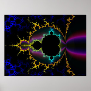 Fractal Mandelbrot Electric Natt Poster