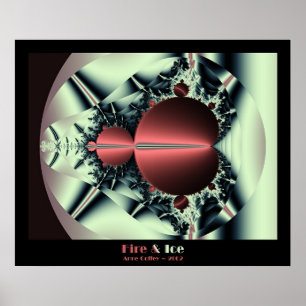 Fractal Mandelbrot Fire och Ice Fractal Poster