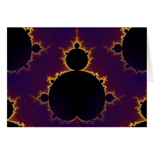 Fractal Mandelbrot Hälsningskort (Framsidan Horizontal)
