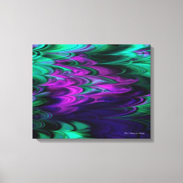 Fractal Marble 4-2 Wrapped Canvas (Framsida)