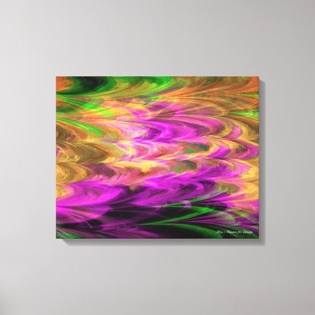 Fractal Marble 4-3 Wrapped Canvas (Framsida)