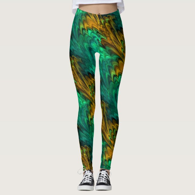 Fractal Marble 4-4A Leggings (Framsida)