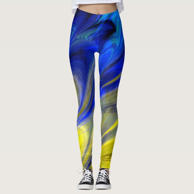 Fractal Marble 4-6 Leggings (Framsida)