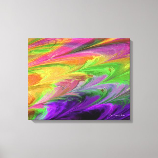 Fractal Marble 4-8 Wrapped Canvas (Framsida)