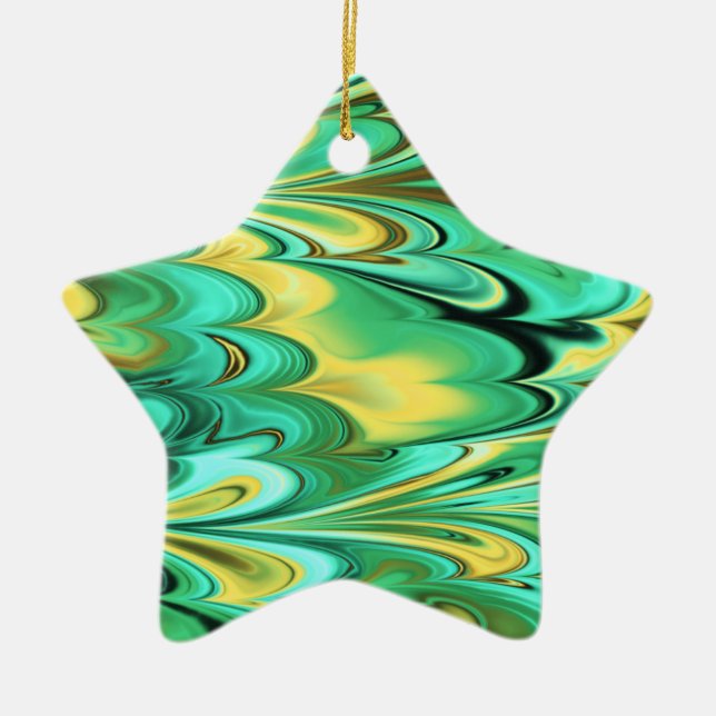 Fractal Marble 6-2 Julgransprydnad Keramik (Framsidan)