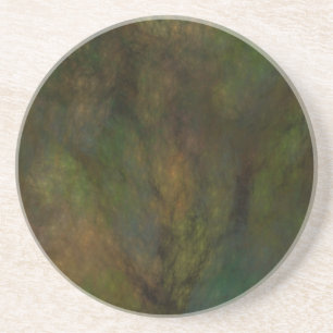 Fractal Marble Grunge Series-9—Grn underlägg-1 av Underlägg