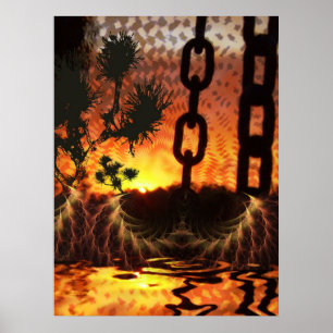 Fractal Mexicania Fantasy Skriv ut Poster