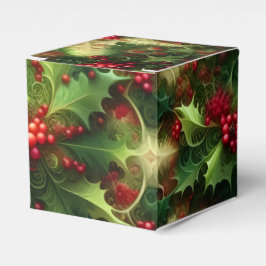 Fractal Mistletoe Favor Box Presentaskar