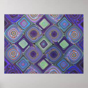 Fractal Mosaic 2 Abstrakt Art Poster