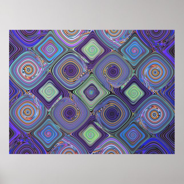 Fractal Mosaic 2 Abstrakt Art Poster (Framsidan)