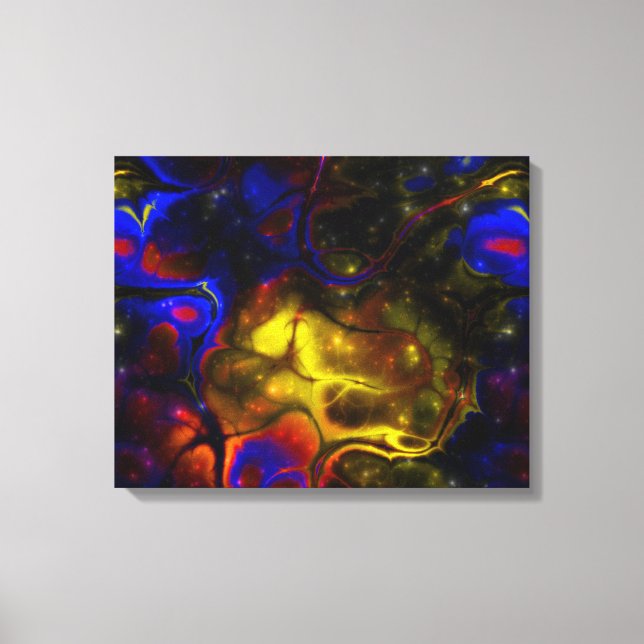 Fractal Nebula 2-2-omslagen arbetsyta Canvastryck (Framsida)
