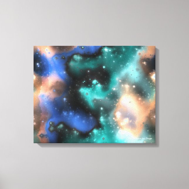 Fractal Nebulae 2, omslagen arbetsyta Canvastryck (Framsida)