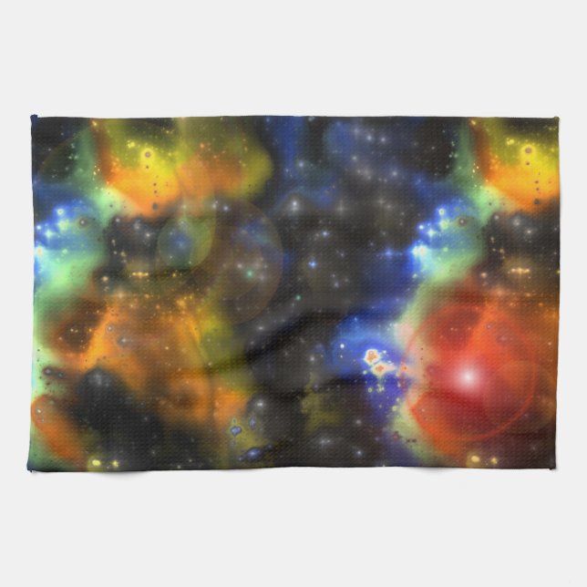 Fractal Nebulae 6 Kitchen Towel Kökshandduk (Horisontell)