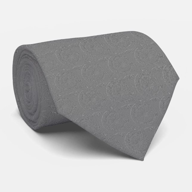 Fractal Neck Tie - Silver Coin Slips (Rullad)