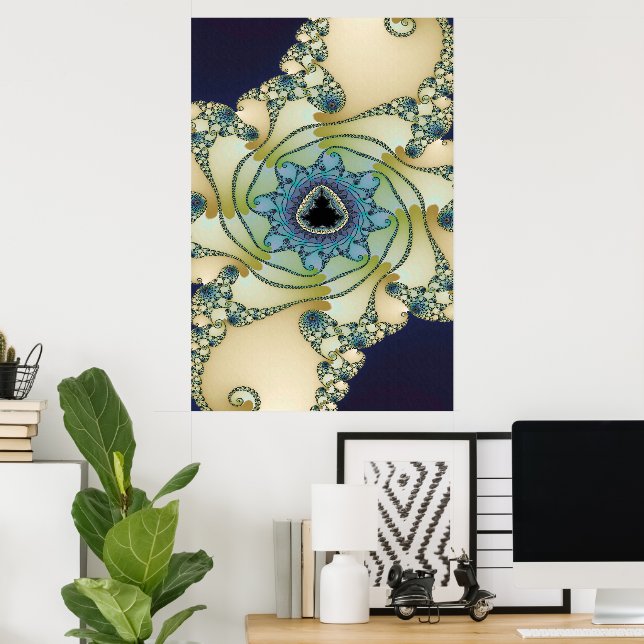 Fractal Octopus Mandelbrot Garden Poster (Hemmakontoret)