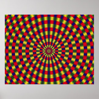 Fractal optisk Illusion Poster