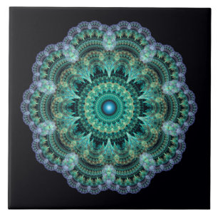 Fractal oriental mönster kakelplatta