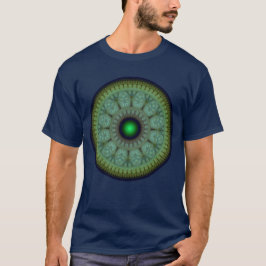 Fractal oriental runda mönster t shirt