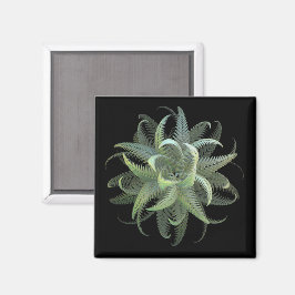 Fractal Ormbunke Blomning  Magnet